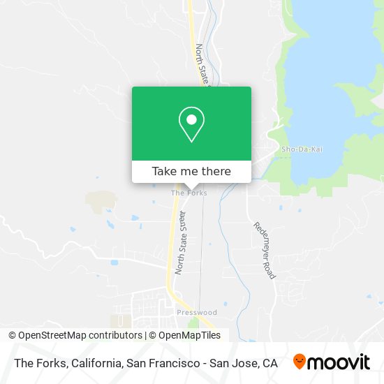 Mapa de The Forks, California