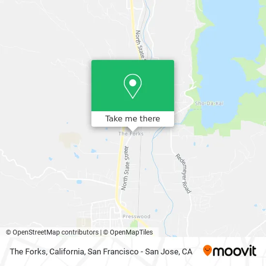 The Forks, California map