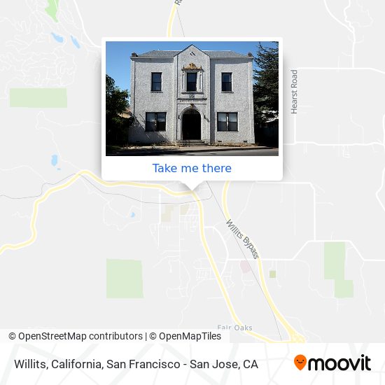 Willits, California map