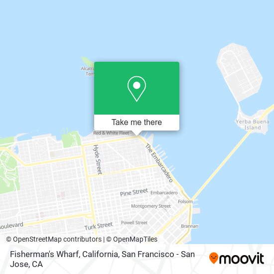 Fisherman's Wharf, California map