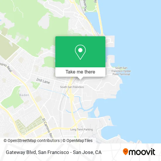 Mapa de Gateway Blvd