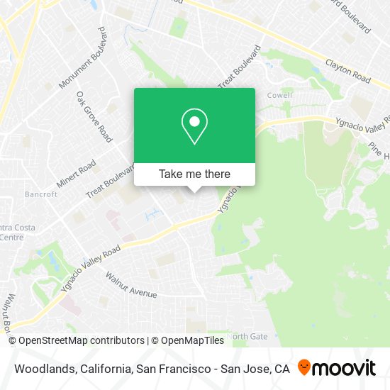Mapa de Woodlands, California