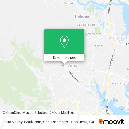 Mapa de Mill Valley, California