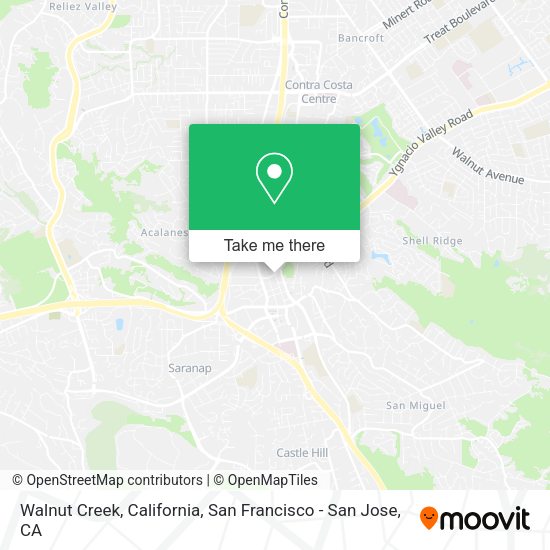 Walnut Creek, California map