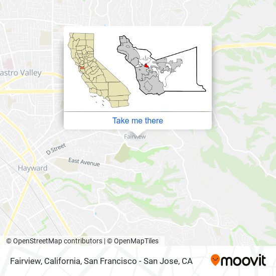 Fairview, California map