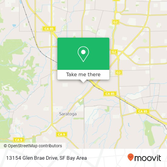 13154 Glen Brae Drive map