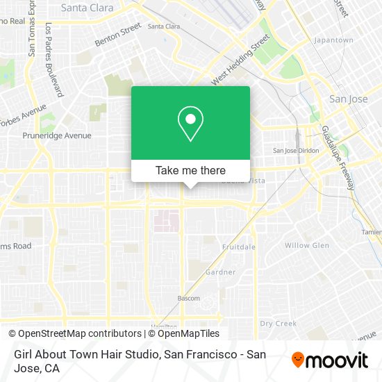 Girl About Town Hair Studio map