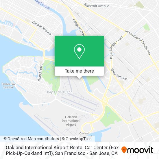 Oakland International Airport Rental Car Center (Fox Pick-Up-Oakland Int'l) map