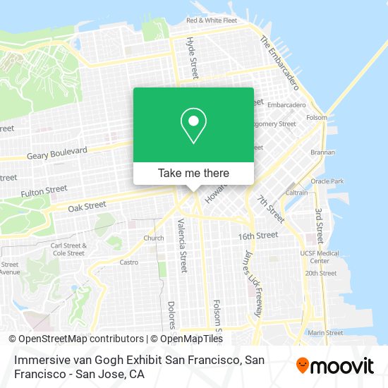 Mapa de Immersive van Gogh Exhibit San Francisco