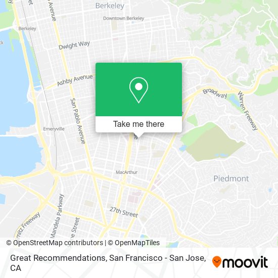 Great Recommendations map