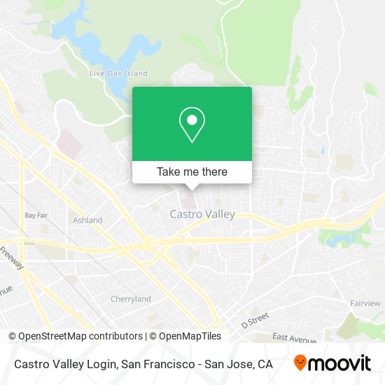 Castro Valley Login map