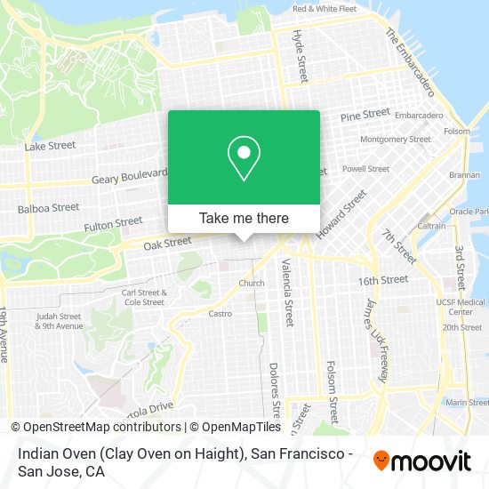 Mapa de Indian Oven (Clay Oven on Haight)