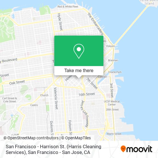Mapa de San Francisco - Harrison St. (Harris Cleaning Services)