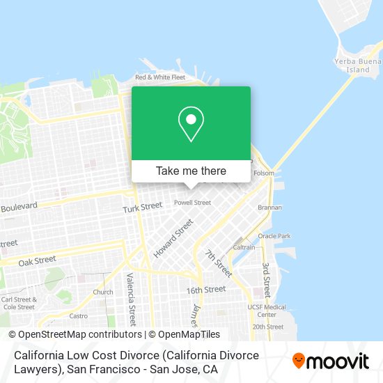Mapa de California Low Cost Divorce (California Divorce Lawyers)