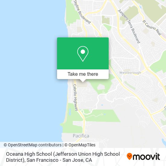 Mapa de Oceana High School (Jefferson Union High School District)