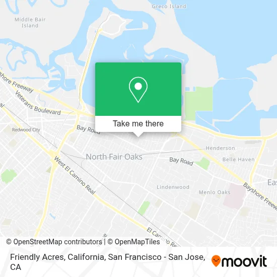 Friendly Acres, California map