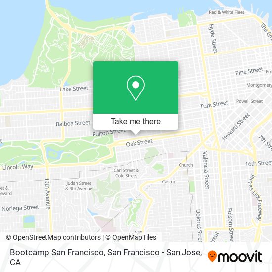 Bootcamp San Francisco map