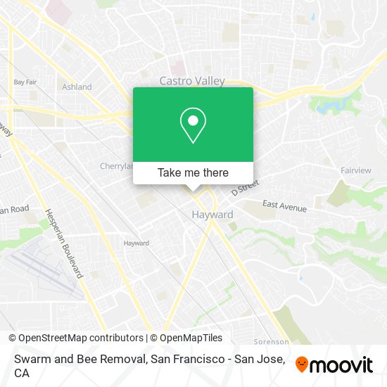 Swarm and Bee Removal map