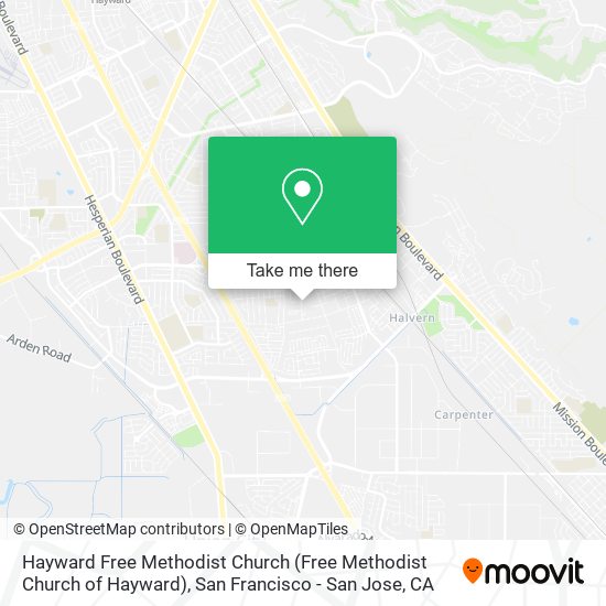 Hayward Free Methodist Church map