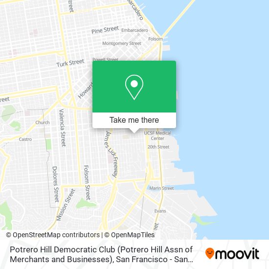 Potrero Hill Democratic Club (Potrero Hill Assn of Merchants and Businesses) map