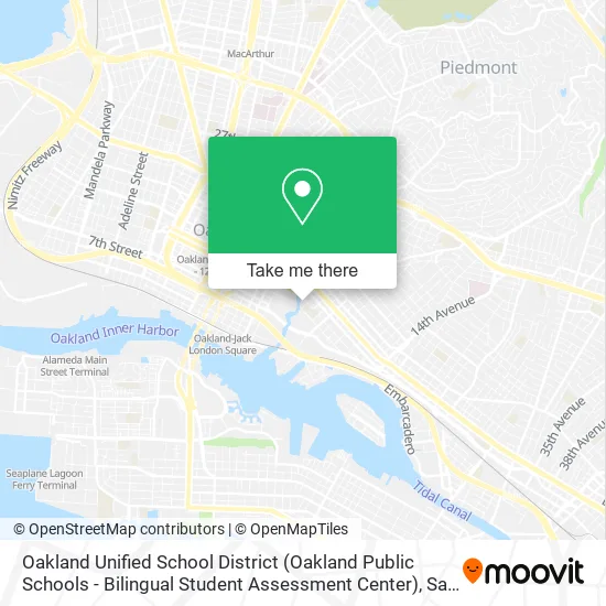 Oakland Unified School District (Oakland Public Schools - Bilingual Student Assessment Center) map