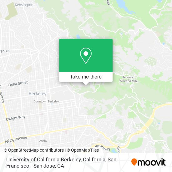 University of California Berkeley, California map