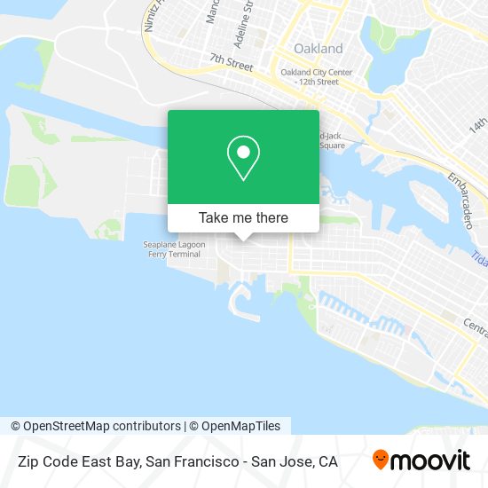 Mapa de Zip Code East Bay