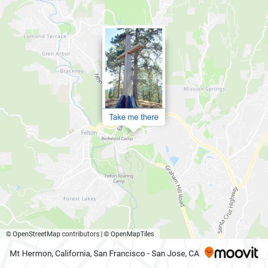 Mt Hermon, California map