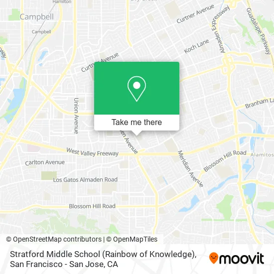 Stratford Middle School (Rainbow of Knowledge) map