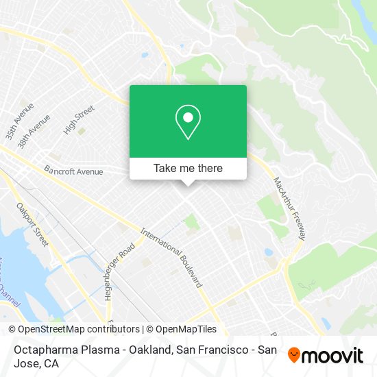 Mapa de Octapharma Plasma - Oakland