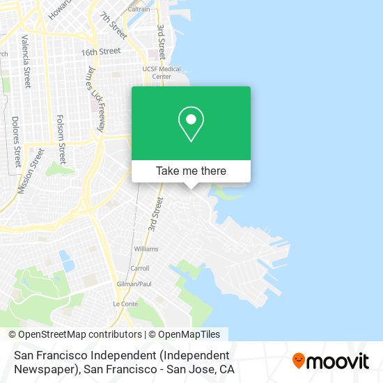 San Francisco Independent (Independent Newspaper) map