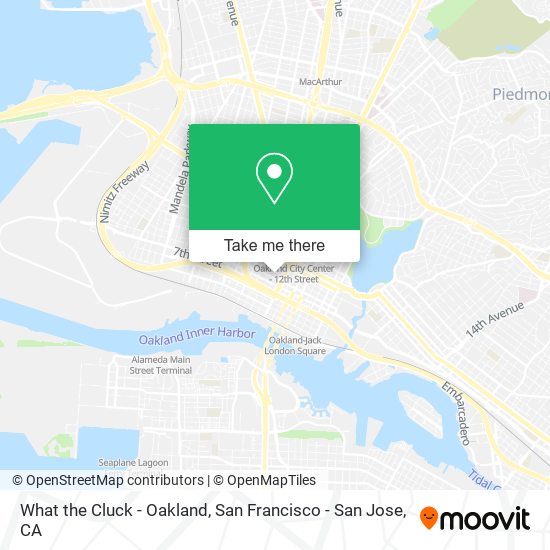 Mapa de What the Cluck - Oakland