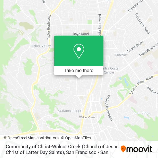 Community of Christ-Walnut Creek (Church of Jesus Christ of Latter Day Saints) map