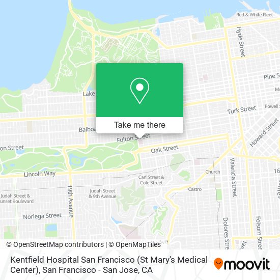 Kentfield Hospital San Francisco (St Mary's Medical Center) map