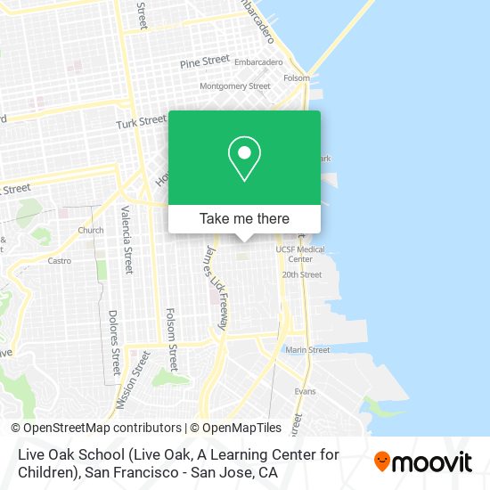 Mapa de Live Oak School (Live Oak, A Learning Center for Children)