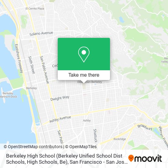 Mapa de Berkeley High School (Berkeley Unified School Dist Schools, High Schools, Be)