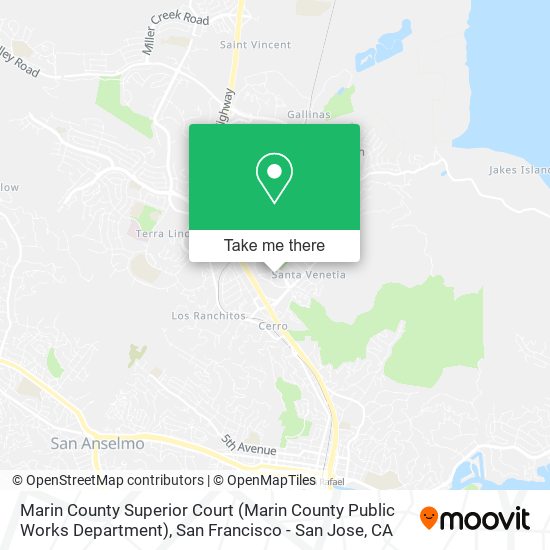 Mapa de Marin County Superior Court (Marin County Public Works Department)