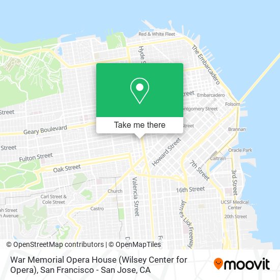 War Memorial Opera House (Wilsey Center for Opera) map