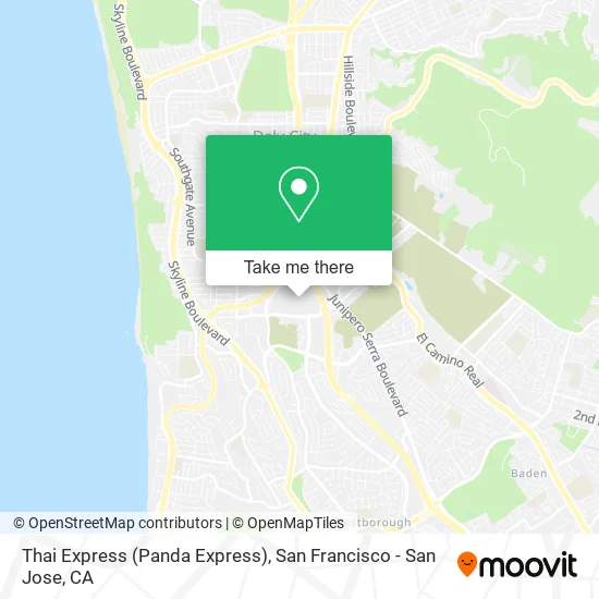 Mapa de Thai Express (Panda Express)