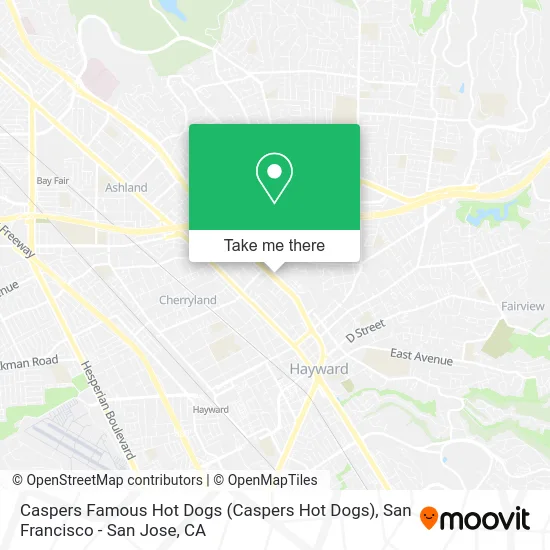 Caspers Famous Hot Dogs map