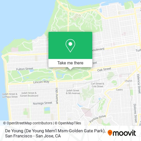 Mapa de De Young (De Young Mem'l Msm-Golden Gate Park)