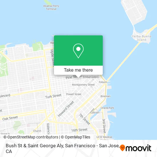 Bush St & Saint George Aly map