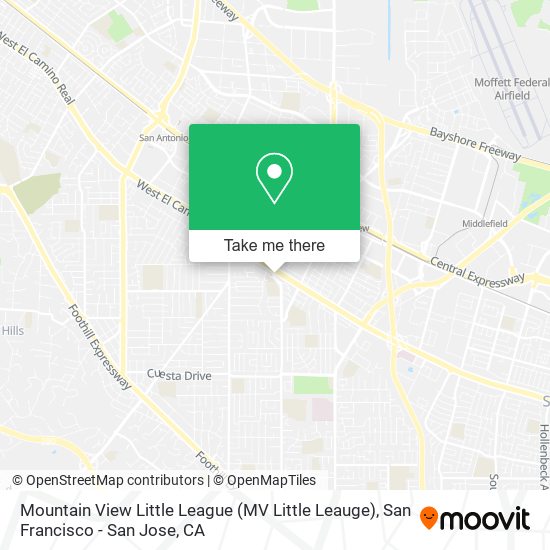 Mapa de Mountain View Little League (MV Little Leauge)