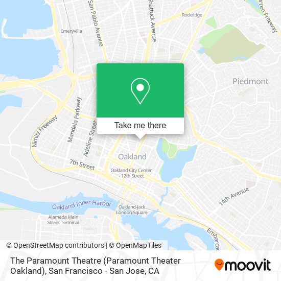 The Paramount Theatre (Paramount Theater Oakland) map