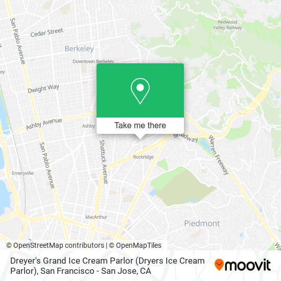 Mapa de Dreyer's Grand Ice Cream Parlor (Dryers Ice Cream Parlor)