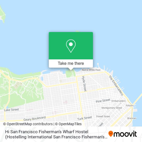 Hi San Francisco Fisherman's Wharf Hostel map