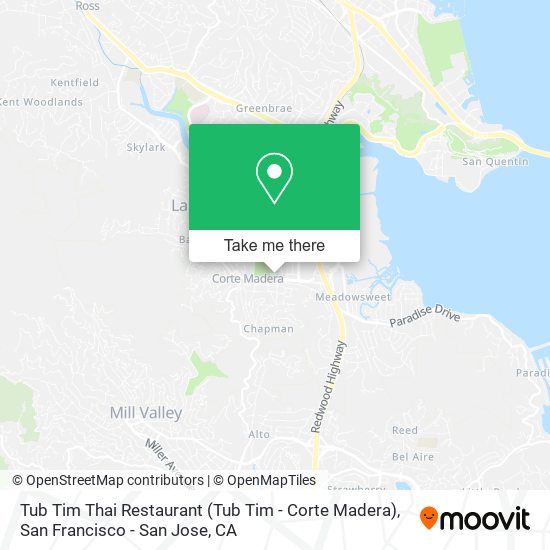 Tub Tim Thai Restaurant (Tub Tim - Corte Madera) map
