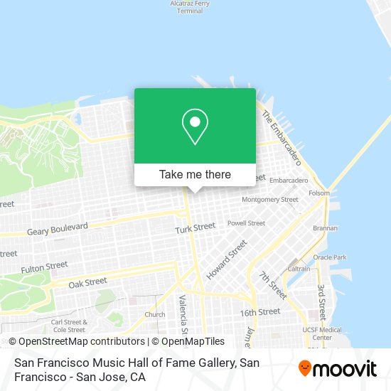 San Francisco Music Hall of Fame Gallery map