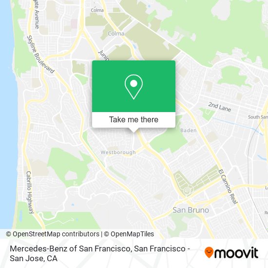 Mapa de Mercedes-Benz of San Francisco