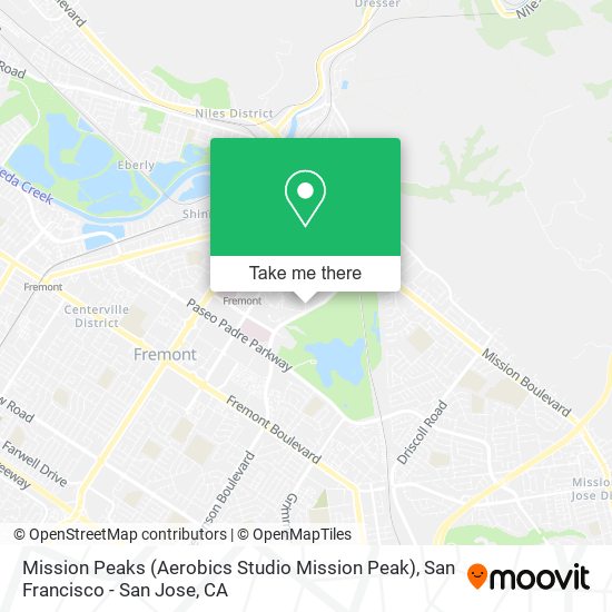 Mission Peaks (Aerobics Studio Mission Peak) map